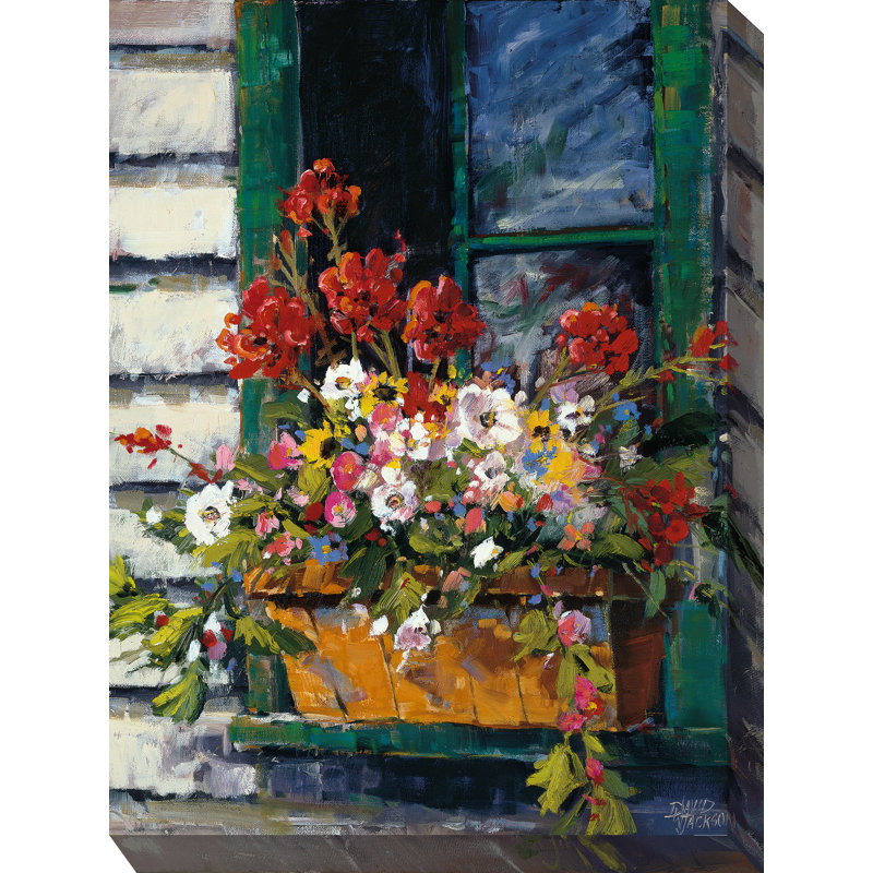 Fenêtre de couleur sur toile murale d'extérieur