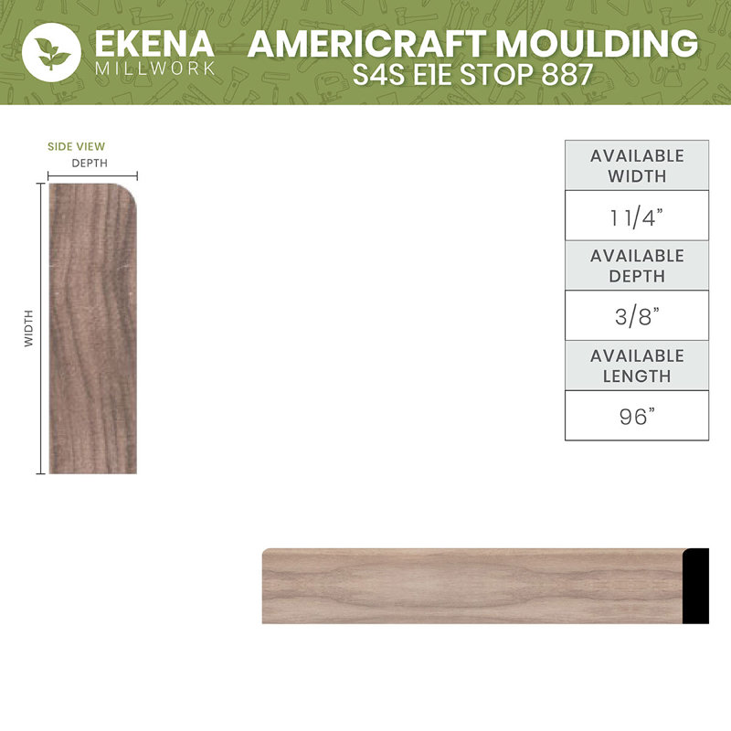 Moulure de teinture pour bois massif WM887, Érable