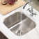 Houzer 17 in Stainless Square Undermount 8 in Deep Bar Sink with Strainer, Grid - MS-1708-C