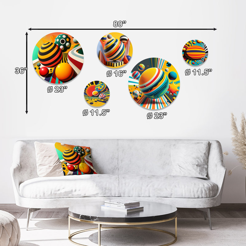 Ensemble de 5 décorations murales Pop Art