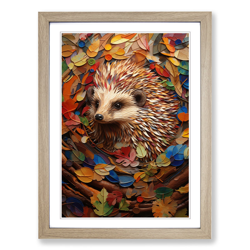 Hedgehog Orphism Art - Framed Print