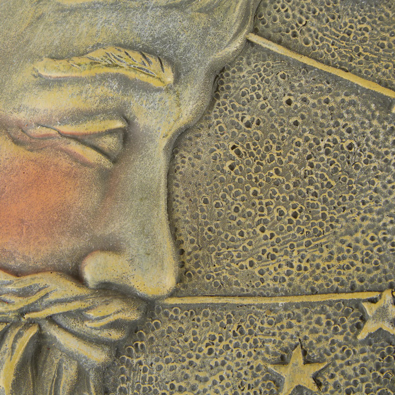 Plaque céleste céleste soleil et lune | Art cosmique de jardin