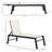 Outdoor Lounge Chair, Patio Lounger With 5-Position Reclining Backrest And 2 Wheels-1346609307
