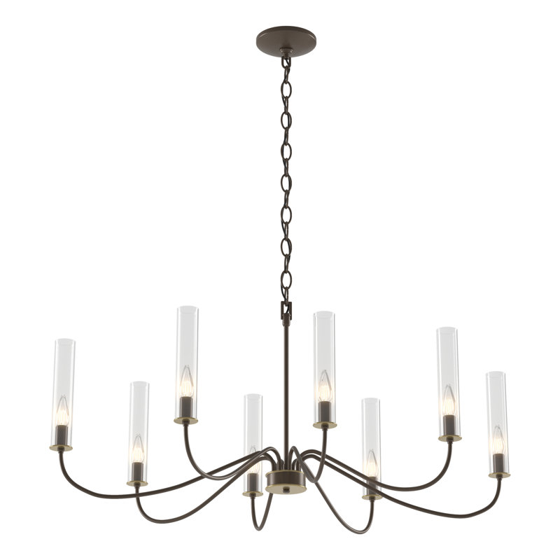 Lustre traditionnel / classique à 8 lumières de style bougie Grace, Bronze