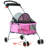 Pet Stroller Waterproof Foldable Dog Stroller Breathable Mesh Cover Cat Stroller Portable Small Medium Pet Stroller with 4-Wheel-59149116