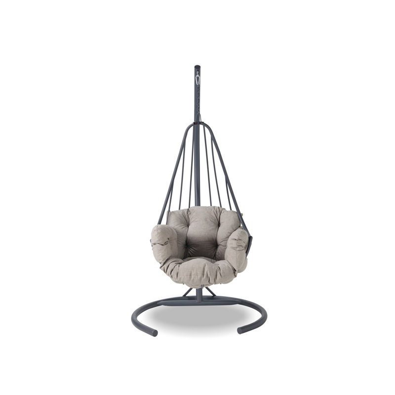 Alexios Garden Egg Chair with Stand, Grey