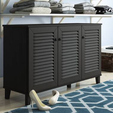 On-Trend Modern Entryway Cabinet with Shoe Storage - Black – Finally Home  Furnishings LLC