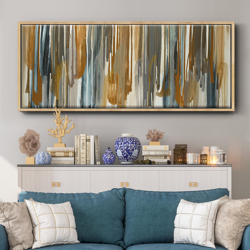 Optical Illusion- Framed Canvas, 20" H x 50" W