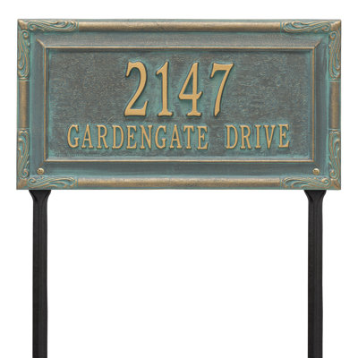 Plaque d'adresse sur 2 lignes Gardengate