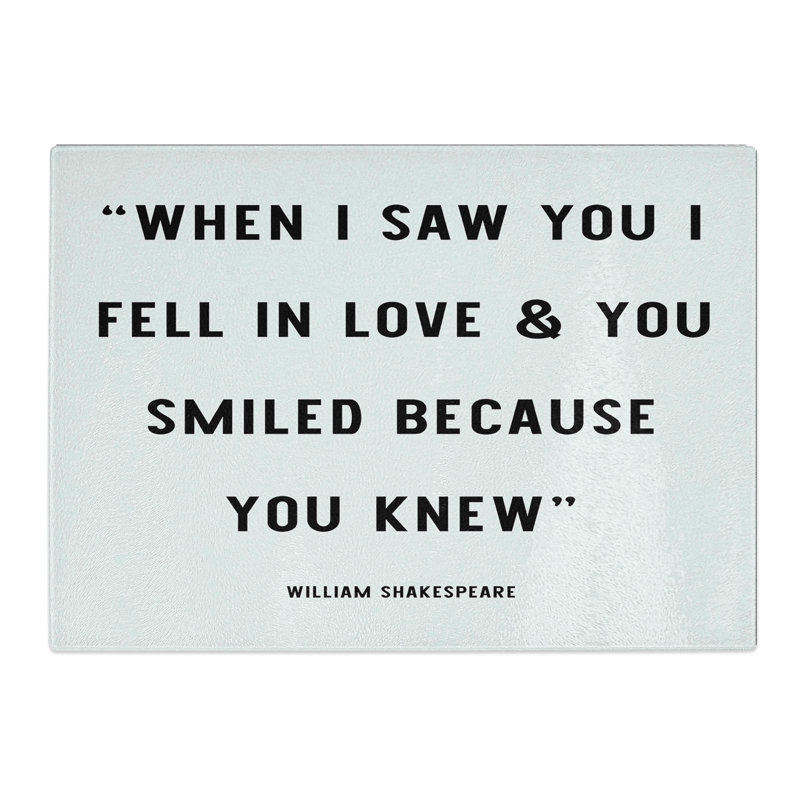 When I Saw You Chopping Board, 20cm W x 28.5cm L