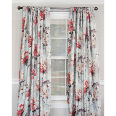 Tia Cotton Blend Room Darkening Curtain Pair