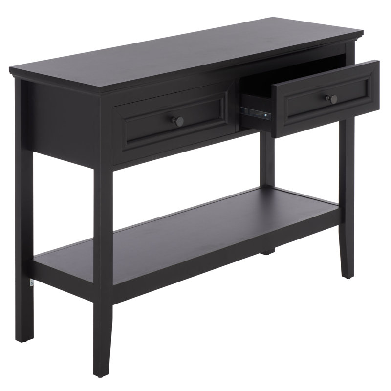 Quinta 2 Drawer 1 Shelf Console, Black
