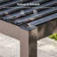 Pergola métallique à lames orientables avec éclairage solaire DEL et toit réglable-135824154-135824158