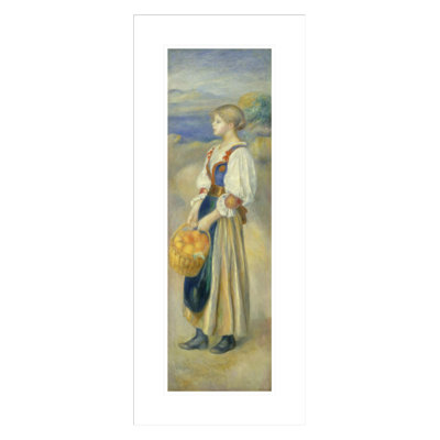 Girl with a Basket of Oranges (La Marchande d'oranges) by Pierre-Auguste Renoir -Framed Giclee Print