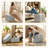 19.7" Wide Modern Chenille Cloud Storage Ottoman, Round Cube Footrest, No Assembly Required, for Living Room, Bedroom, Nursery-1295182851