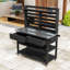 Banc de rempotage d'extérieur en bois de sapin avec plateau en acier inoxydable, rangement et support supérieur réglable-1159801548