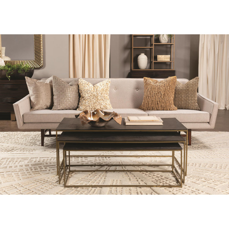 Abstract Vortex Hand-Tufted Wool Rug in Ivory and Grey, 8' x 10'