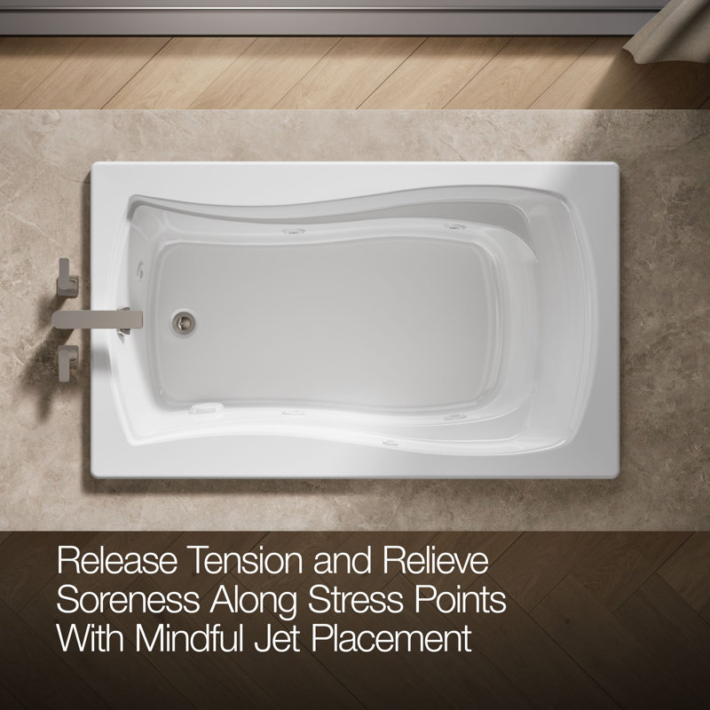 Mariposa® 60" x 36" Whirlpool Bathtub, White
