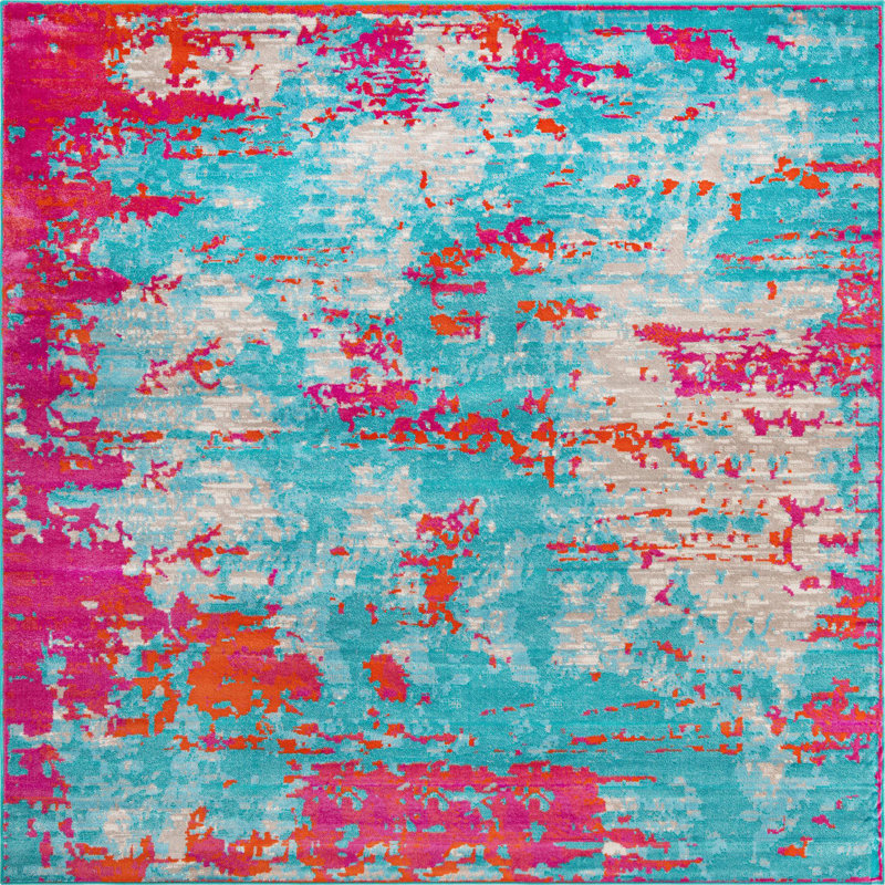 Abstract Indoor Rug, Square 10'