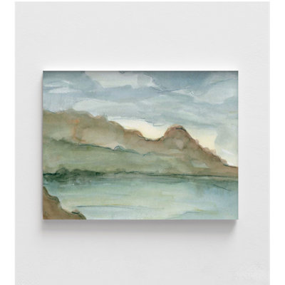 «Watercolor Sketbook V» par Ethan Harper, reproduction d'art de lac, grandes montagnes, reproduction d'aquarelle