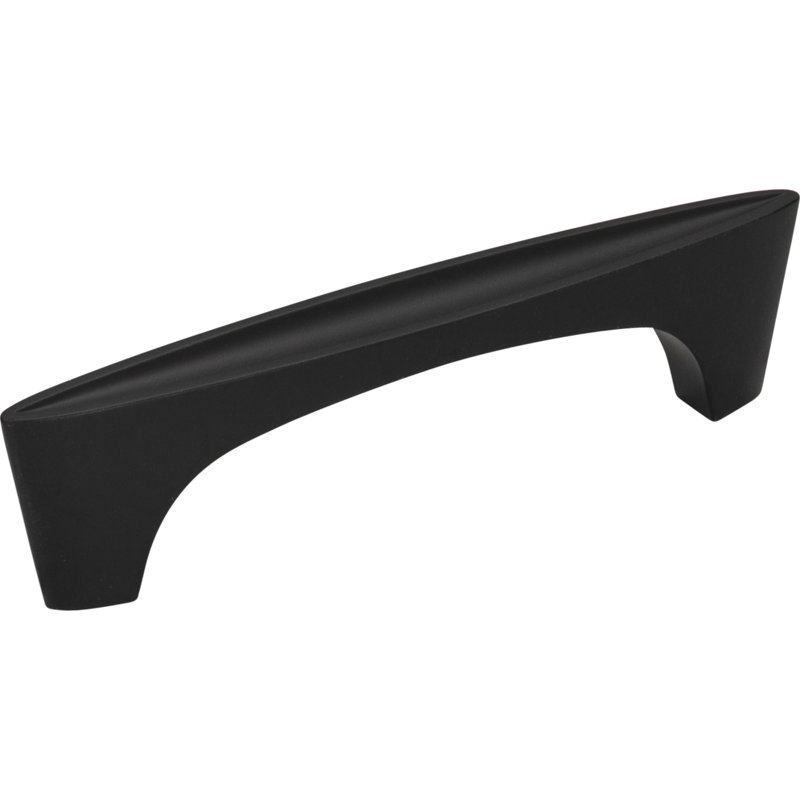 Matte Black Modern Bar Handle with Mounting Hardware