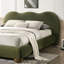 Grand lit olive, rembourré Boucle, mobilier de chambre transitionnel, soutenu par des pieds en bois-1438373596-1438373598