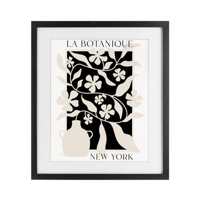 La Botanique New York Framed Print Under Glass, design by Natalie Carpentieri