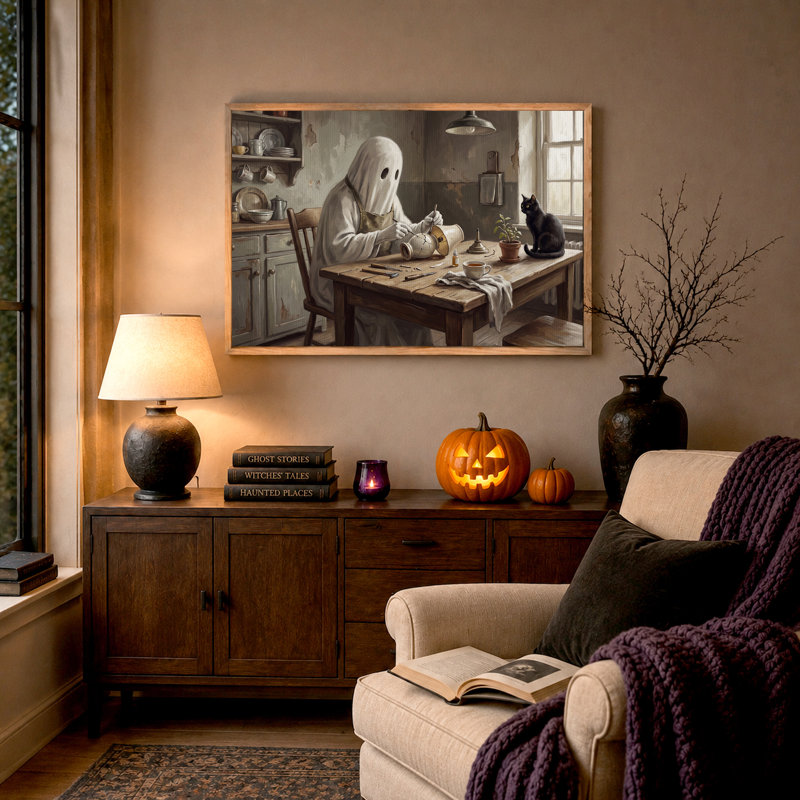 Art mural sur toile Halloween, H 32 po x l 48 po