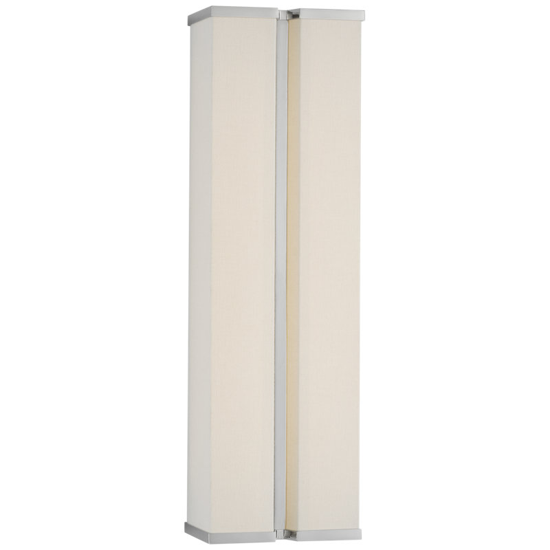 Vernet 1 - Light LED Flush Mounted Sconce, 18" H x 5.5" W x 4" D, Polished Nickel