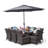 Karas 8 Seater Dining Set with Cushions and Parasol