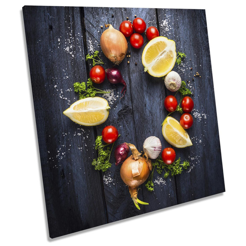 Z2380 Fresh Vegetables Kitchen - Wrapped Canvas Print, 91.4cm H x 91.4cm W x 4cm D