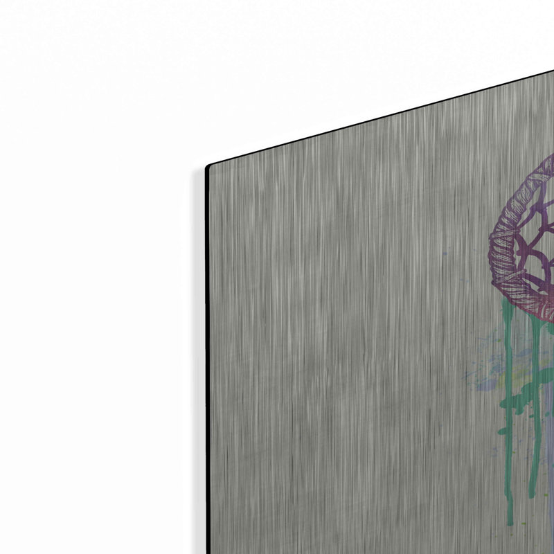 Bungalow rose «Dream in Color» par Rachel Caldwell, art mural en métal, H 36 po x l 24 po