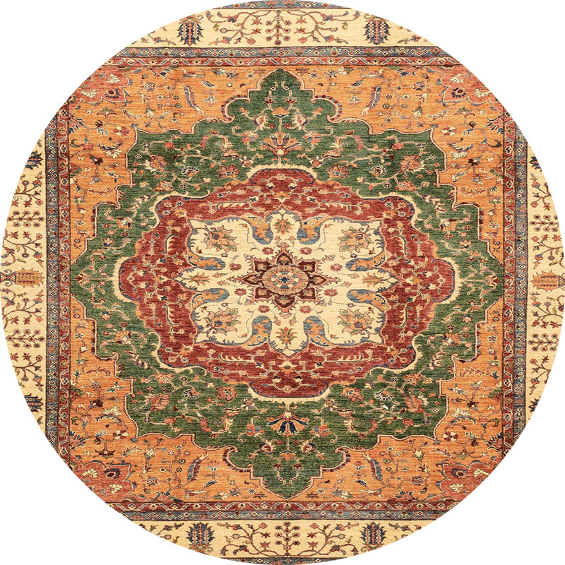 Abstract Indoor Rug, Round 6'