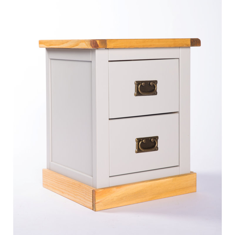 Chenery 45cm W Solid + Manufactured Wood Bedside Table