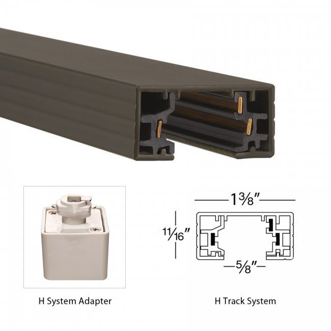 120V Single Circuit H Track Section
