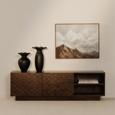 Givens 60" Carved Wood Media Cabinet