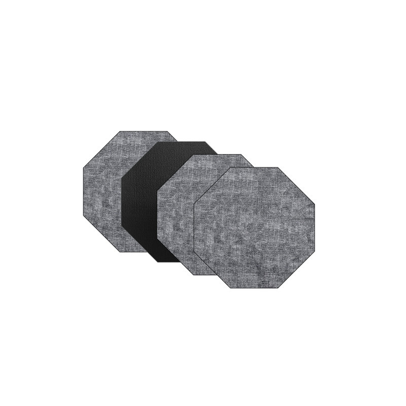 Napperon 15 "Tymell, Gris / noir