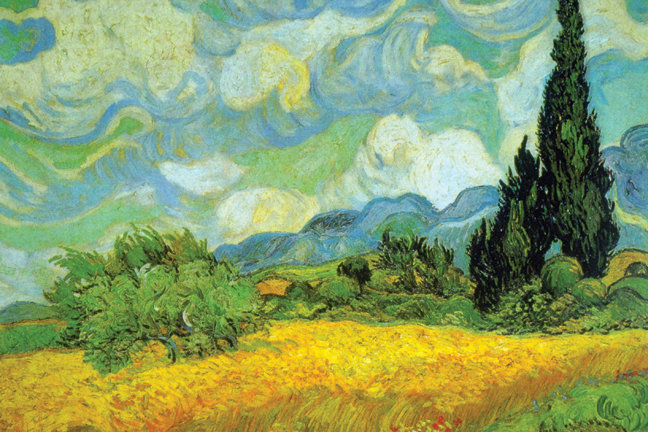 « blé cyprès » par vincent van gogh, reproduction d’art