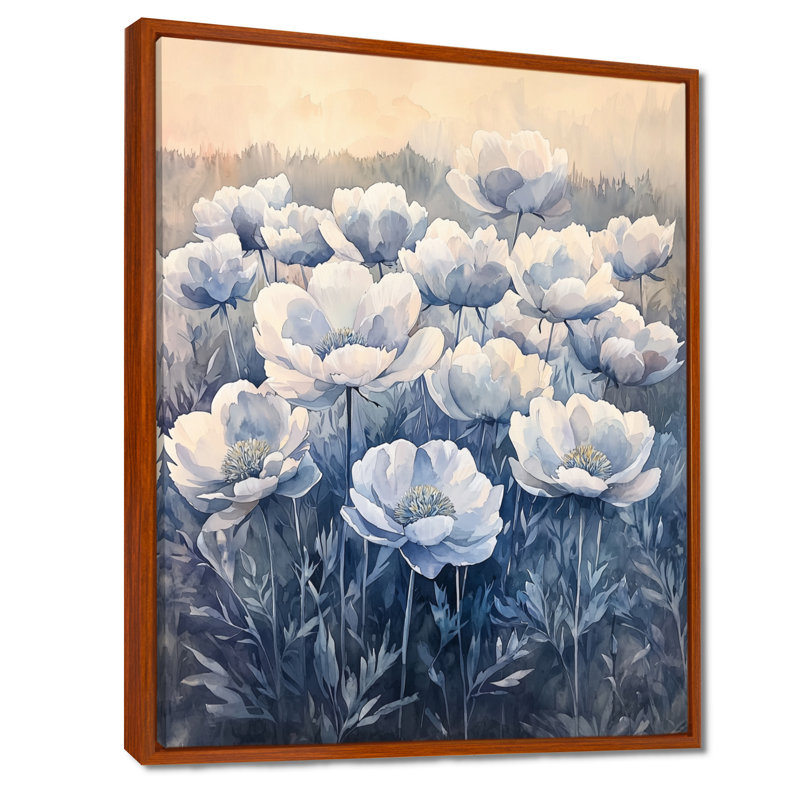 Keppler - Floral Canvas Prints, H 32 po x l 16 po, Reproduction encadrée sans passe-partout, Brun