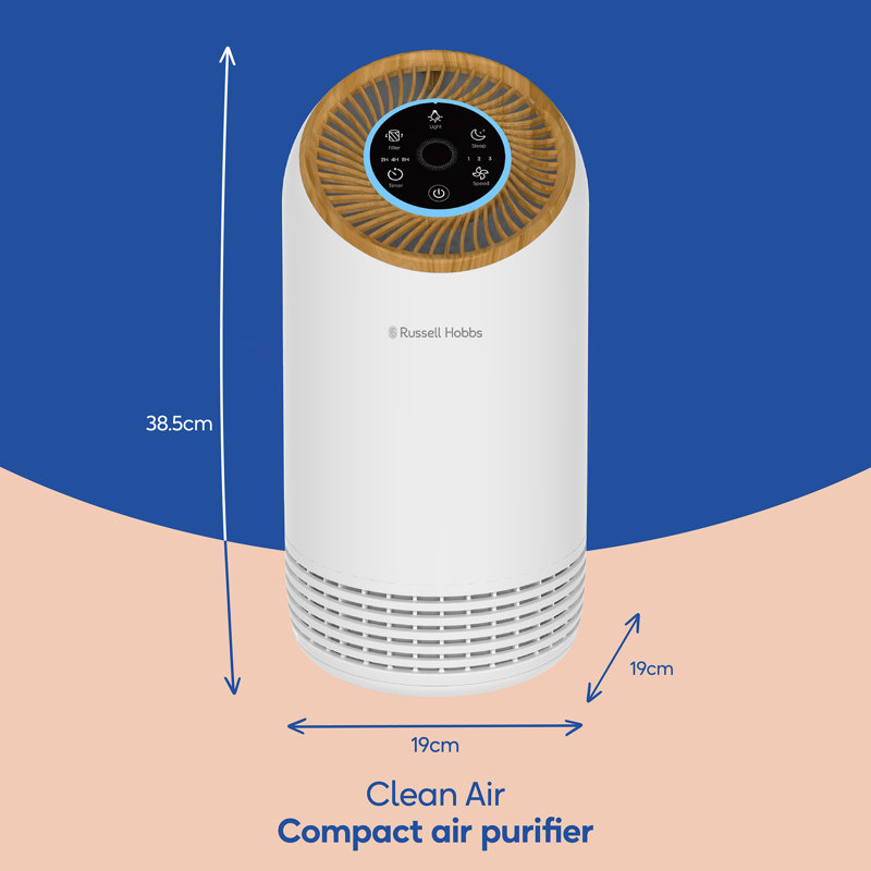 Russell Hobbs, Clean Air Compact 2 Air Purifier, White