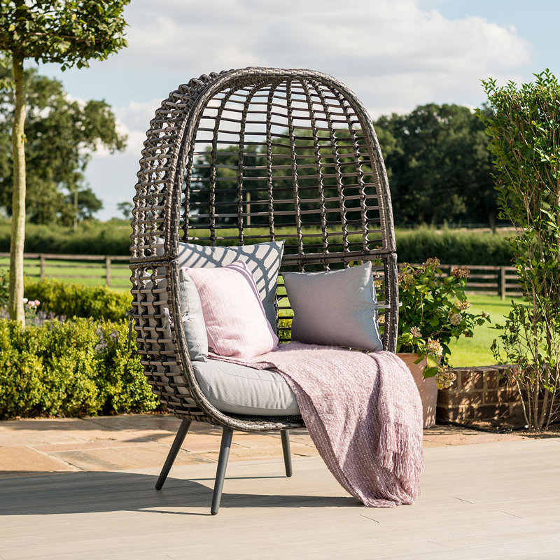 Fairborn Rattan Pod Chair, Grey