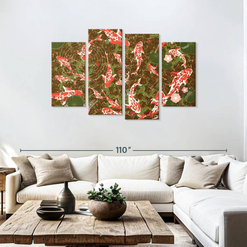 Brampt Koi Pond Patterns, 48" H x 75" W