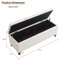 Repose-pieds de rangement de 47,5 po avec charnière de sécurité - Banc capitonné en lin - Capacité de 500 lb, Compartiment caché - Siège d'entrée, Repose-pieds de bout de lit, Décoration de salon - Assemblage facile-1822853874