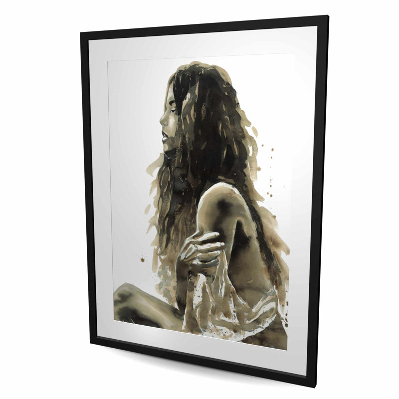 «Woman in sépia» - Figurative Brown