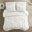 Ensemble de literie moderne en coton brodé élastique, double / grand