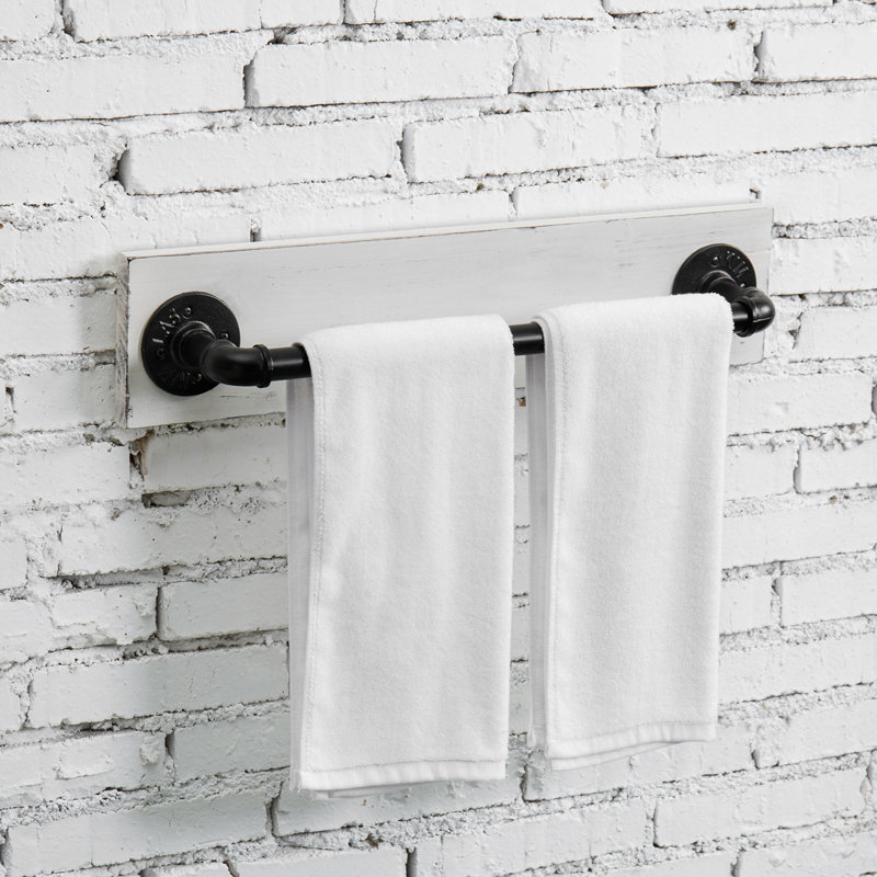 70cm Wall Mounted Towel Bar, White