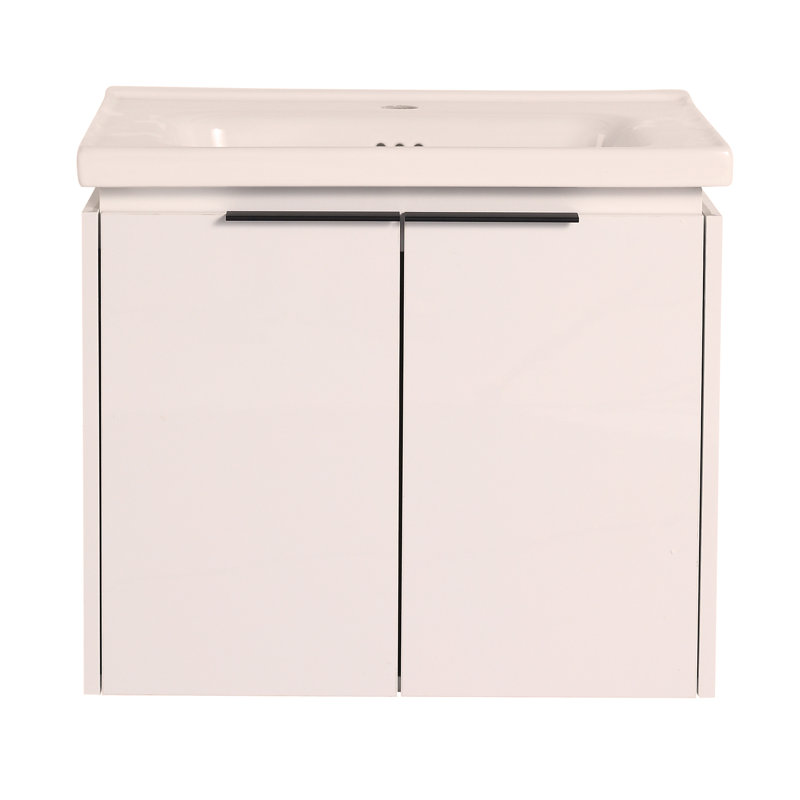 Meuble-lavabo à portes 24 po avec lavabo, convenant à une petite salle de bain