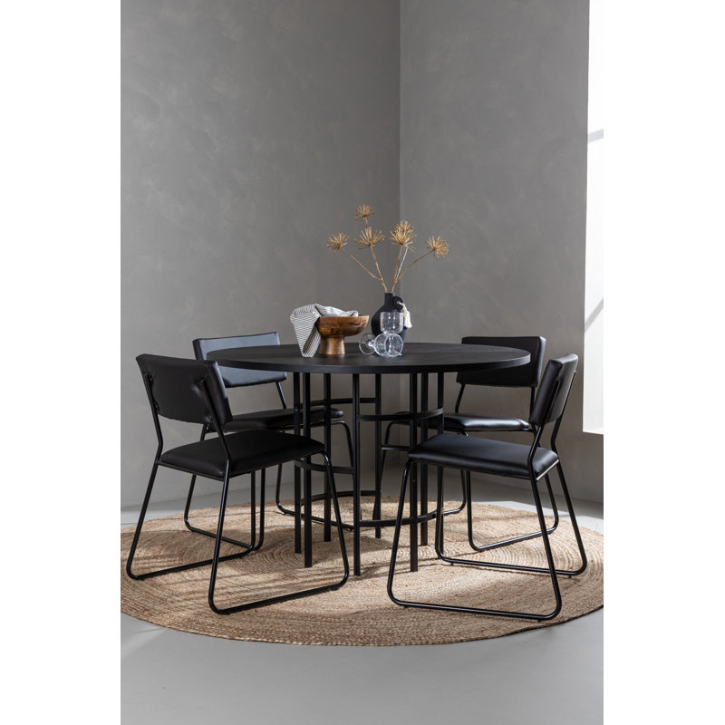 Ashalyn 4 - Person Dining Set, Black