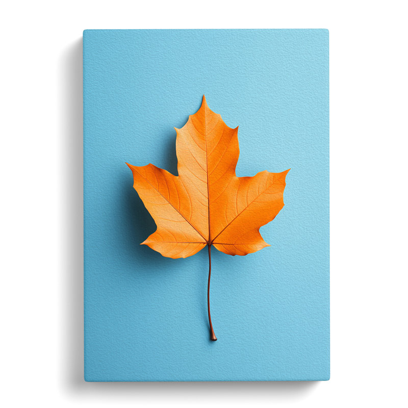 Leaf Minimalism Art No.2 - Wrapped Canvas, 60cm H x 40cm W x 3cm D