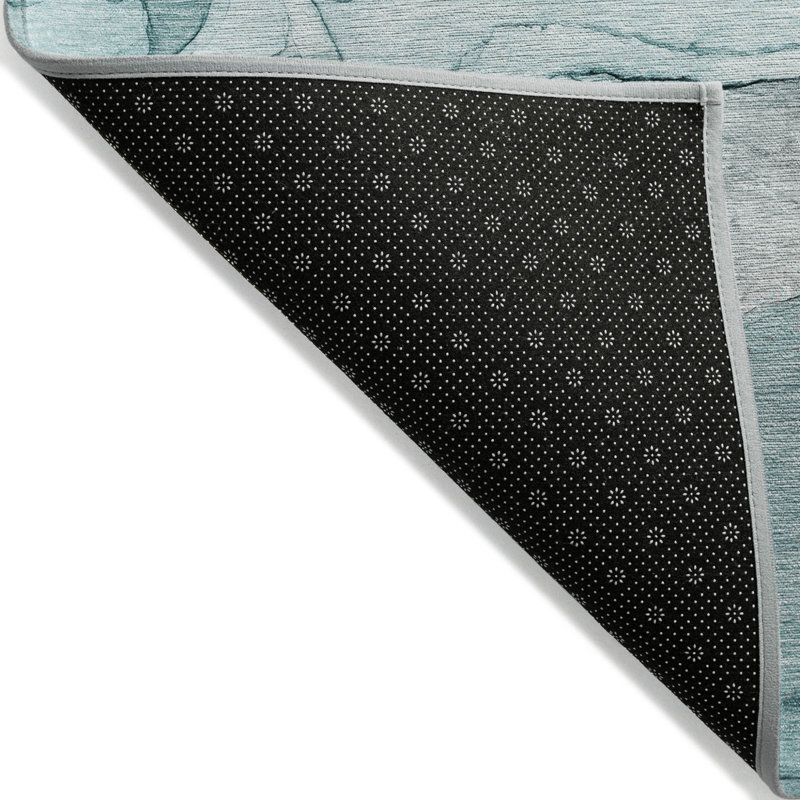 Tapis extérieur lavable antidérapant 2 pi x 3 pi gris et ivoire
